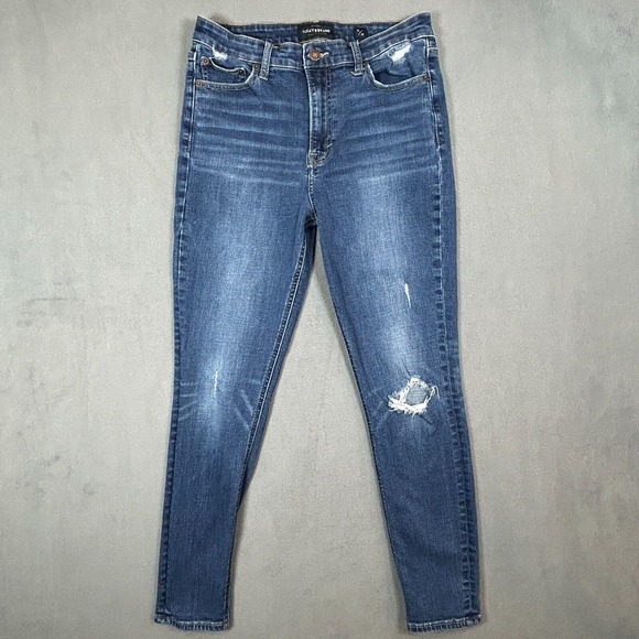 Lucky Brand‎ Jeans Womens 10/30 Bridgette Skinny Stretch Denim Distressed - Picture 1 of 13